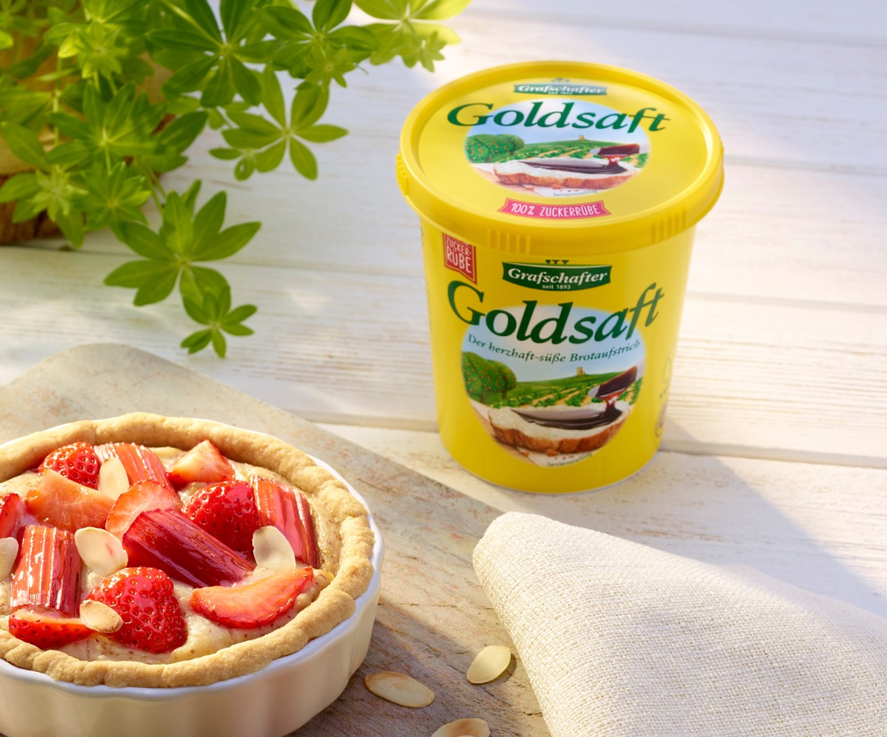 装在黄色杯子里的甜菜糖浆 — Grafschafter Krautfabrik 的商标（图片：Grafschafter Krautfabrik)